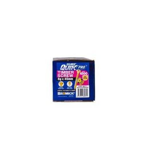 SureQuik Pro Wood Screw - Bremick 8G 45mm ZINC T20 1000 Packet