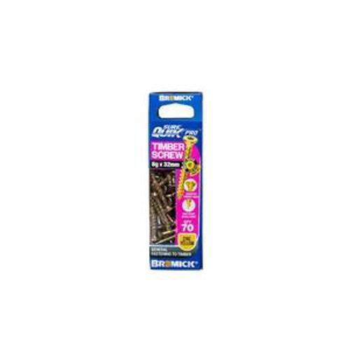 SureQuik Pro Wood Screw - Bremick 8G 32mm ZINC T20 70 Packet