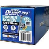SureQuik Pro Wood Screw - Bremick 10G 90mm B8 T25 250 Packet