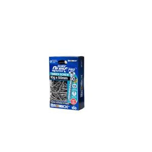 SureQuik Pro Wood Screw - Bremick 10G 50mm SS T304 T25 100 Packet