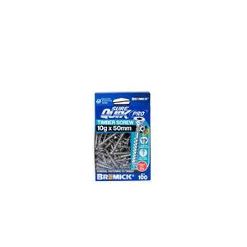 SureQuik Pro Wood Screw - Bremick 10G 50mm SS T304 T25 100 Packet