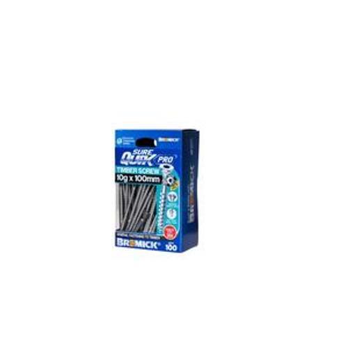 SureQuik Pro Wood Screw - Bremick 10G 100mm SS T304 T25 100 Packet