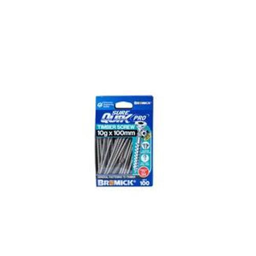 SureQuik Pro Wood Screw - Bremick 10G 100mm SS T304 T25 100 Packet