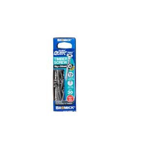 SureQuik Pro Wood Screw - Bremick 10G 50mm SS T304 T25 30 Packet