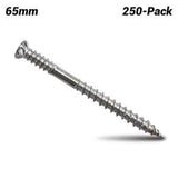 Decking Screws Cylindrical Head T20 Torx Drive 10g 65mm Stainless Steel T316 250