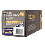 FixConn 14g x 75mm Bugle Head Self Drilling Metal Batten Screw B8 Coated 250