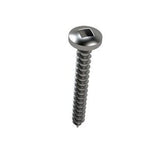 Self Tapping Screw 6gauge 12mm long Pan Head Square Drive T304 grade Stainless