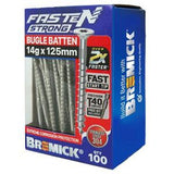 Fasten Strong Bugle Batten Screw Stainless Steel 304 T40 - Bremick 14g 125mm