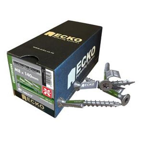 T-REX17 Construction Screw Countersink Head M8 - Ecko 140mm T40 XGuard 50 Pack