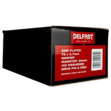Washered Drive Pin 75 x - Delfast 3.7mm Low Velocity 100 Pack 100 Box FDP-875W
