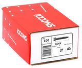 Grabcon Countersink Masonry Screw 5 x - ICCONS 45mm Galvanised 100 Pack