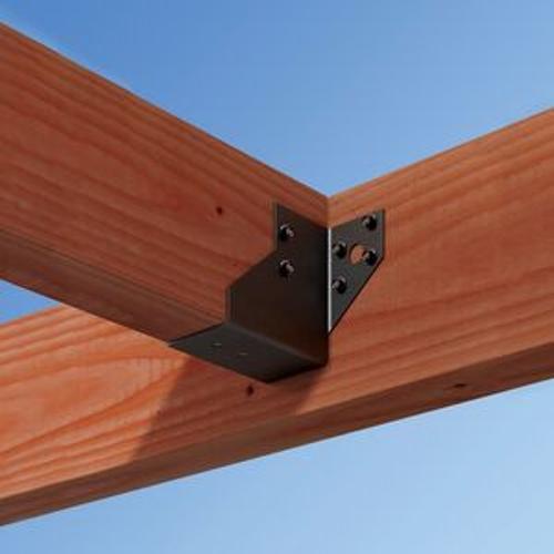 Outdoor Accent Concealed Flange Joist Hanger Black 45mm x 90-120mm