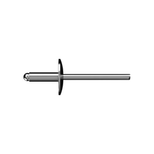 Rivet 6-4mm Flange Head 5052 Aluminium Body Steel Stem RPFAS0604I4 - Bremick