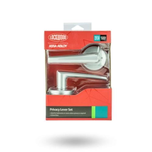 Velocity Standard Rose Series Lever Set Satin Chrome Pearl L2 DP LVEL2/L2SPDP