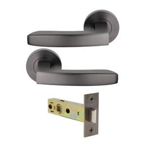 Futura Corbel Passage Set Graphite Nickel