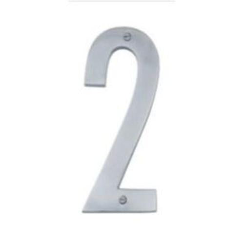 Modern Number 2 Satin Chrome 76mm