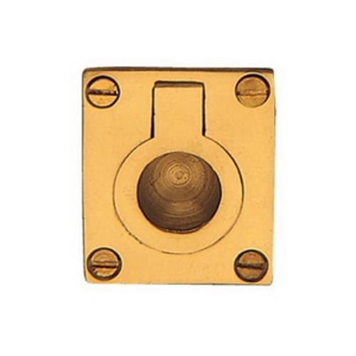 Flush Ring 50 x 37mm Polished Brass