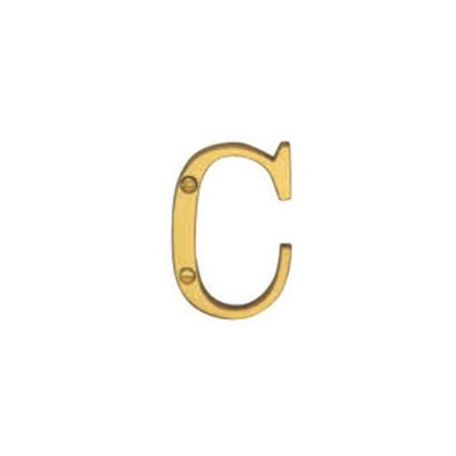 Hardware Victorian Letter C Polished Brass 50mm 5013-C-PB