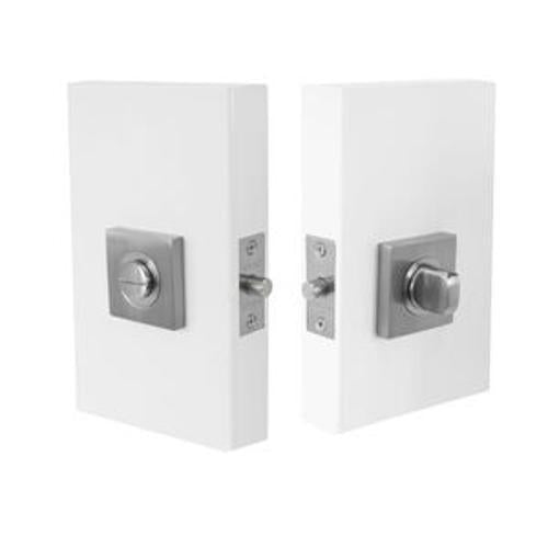 Auxiliary Square Privacy Set - Windsor Hardware 60mm Backset Brushed Nickel