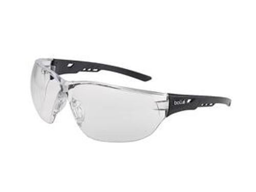 Ness Safety Glasses Black Temple AS/AF Clear Lens With Cord - Bolle