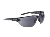 Ness Safety Glasses Black Temple AS/AF Smoke Lens With Cord - Bolle