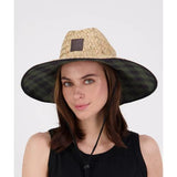 Whangamata V2 Straw Hat Unisex Olive/Black Check - Swanndri