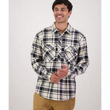 Egmont Shirt Mens Twin Pack Half Shirt Biscuit/Shadow - Swanndri 4XL