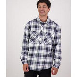 Egmont Shirt Mens Twin Pack Half Shirt Eden/Mid Ocean - Swanndri M