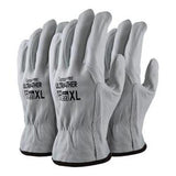 UltraLeather Contactor Rigger Leather Work Gloves 3 Pack Small - Lynn River