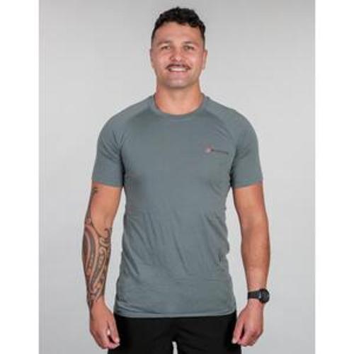 Combat Merino 160 Tee Apparel Gunmetal Grey - Bushbuck L