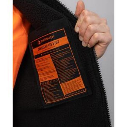 Canvas Hi-Vis Vest Black 7XL - Bushbuck