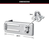 Hasp & Staple with Locking Eye Hard Wrought Steel Zinc Plated - Master Lock 89mm