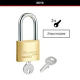 Fortress Keyed Padlock Solid Brass Long - Master Lock 40mm