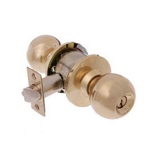 Bala 100C Knobset Entrance Lock 60-70mm Backset Polished Brass EZ100BAALPB