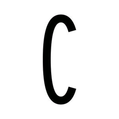 Letterbox Letter C 50mm Black Adhesive - Box Design