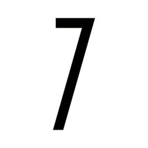 Letterbox Number 7 50mm Black Adhesive - Box Design