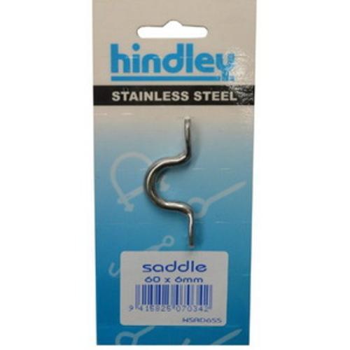 Saddle Stainless Steel - Hindley 60mm x 6mm Carded 1 Each
