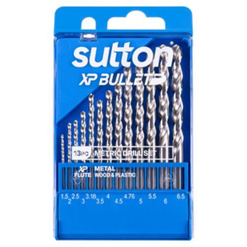 XP Bullet Jobber Drill Bit Set HSS 1.5-6.5mm 13 Piece - Sutton
