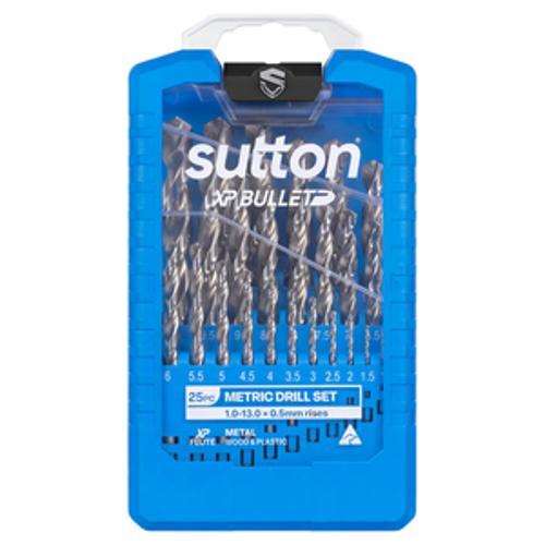 XP Bullet Jobber Drill Bit Set HSS 1-13mm 25 Piece - Sutton