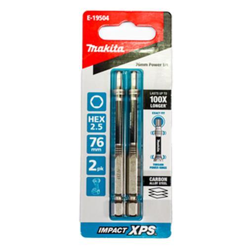 IMPACT XPS Hex Bit 2.5 x - Makita 75mm 2 Pack