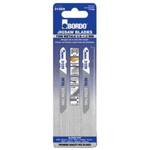 JigSaw T-Shank HSS Extra Thin Blades 0.9- Bordo 1.2mm 2 Pack