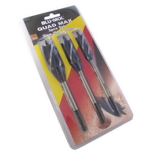 Wood Borer Set Quad Max 3-Piece - Blu-Mol