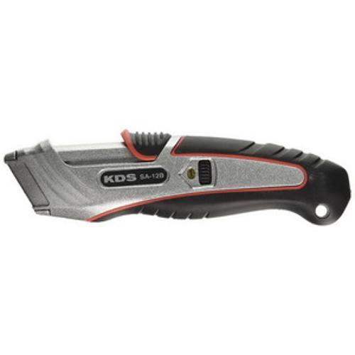 EVO Auto Self-Retracting Safety Knife Die Cast Aluminum Black SA-12B - KDS
