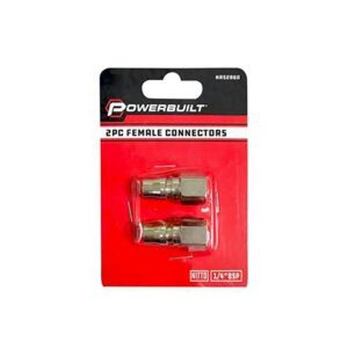 Female Connectors 2 Piece NITTO 1/4BSP - Powerbuilt