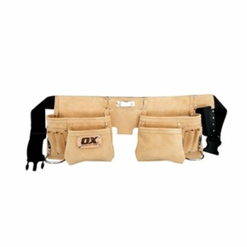 Trade Double Pocket Tool Belt Heavy Duty Suede Leather OX-T265202 - OX Tools