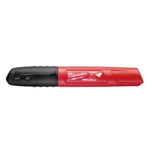 INKZALL Permanent Industrial Chisel Tip Black Marker - Milwaukee