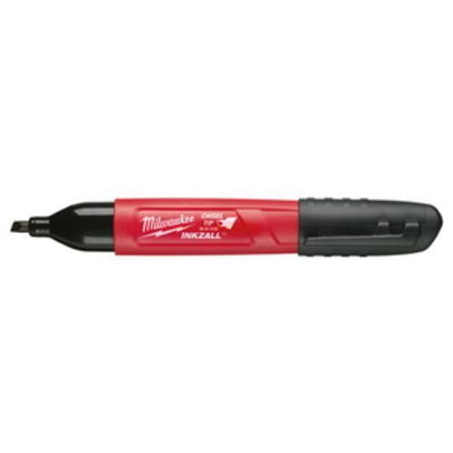 INKZALL Permanent Industrial Chisel Tip Black Marker - Milwaukee