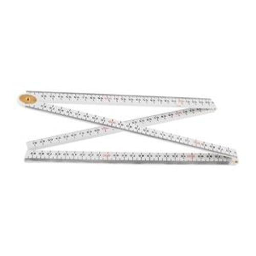 Folding Rule 1m x 18mm Bevel Edge White - StanWay