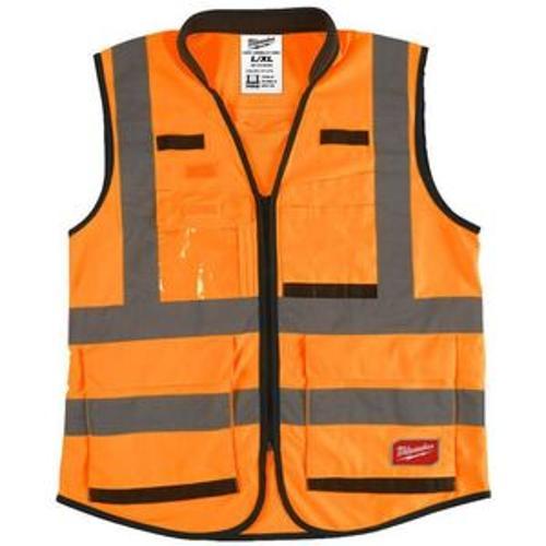Premium High Visibility Vest Orange - Milwaukee XXL/XXXL