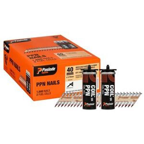 Paslode Impulse M-Galvanised PPN R-Head Nail Smooth 40 x 3.75mm 1600 Pce